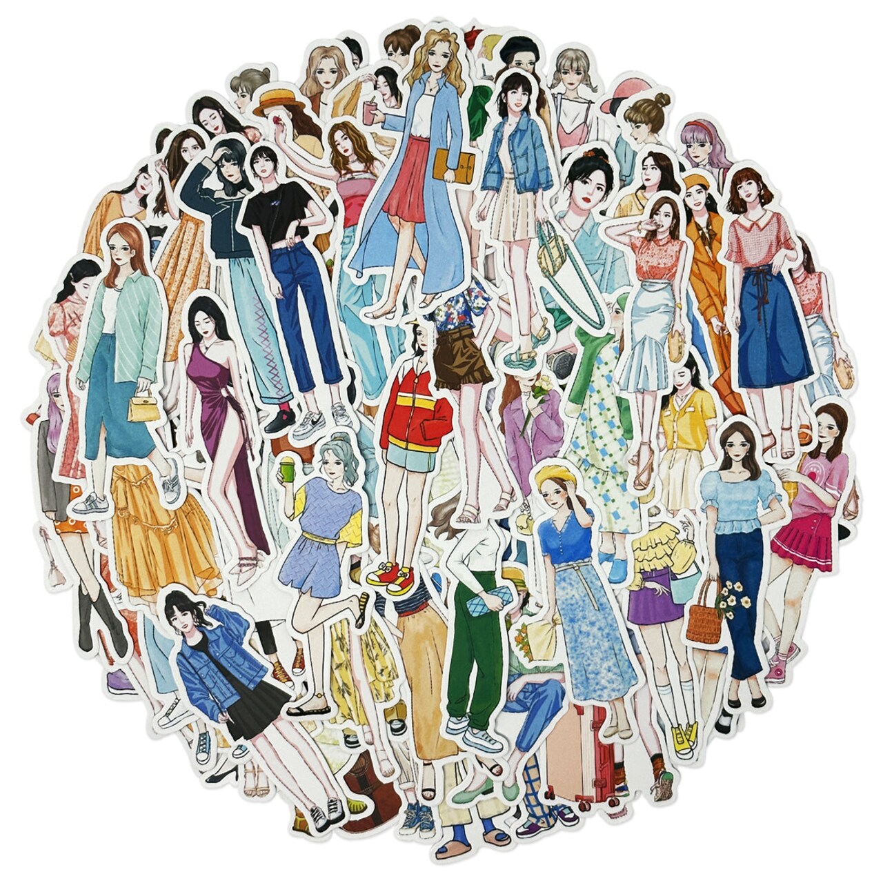 Wrapables Fashion Women People Vinyl Stickers for Scrapbooking